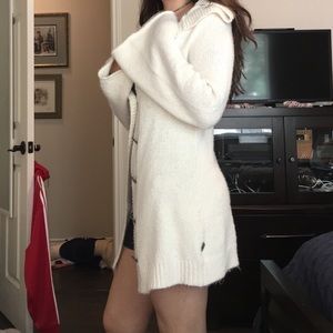 Oversized knit winter sweater